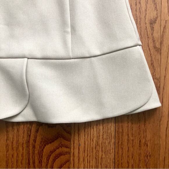 AliceLulu Fit & Flare 3/4 Sleeves Tan Crepe Solid Dress Women’s Size S - Picture 4 of 8